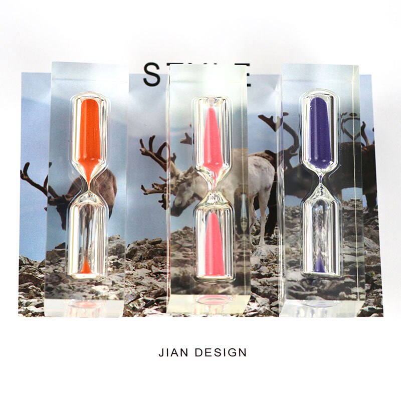 Desktop ornament acrylic sand timer clock 5 minutes hourglass home decoration sand timer clock