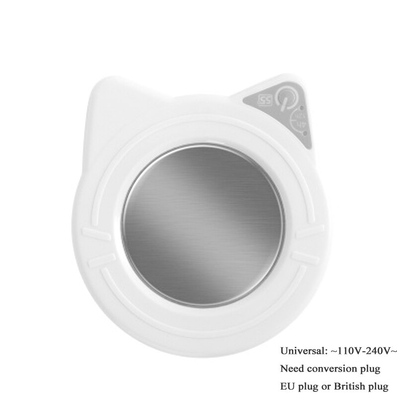 Nette Katze Kaffee Becher Wärmer Pad & Tassen Elektrische Leistung Tasse Wärmer Wärme Getränke Becher matt warm Halten Kaffee Tee elektrische Heizung Pad: Weiß Pad