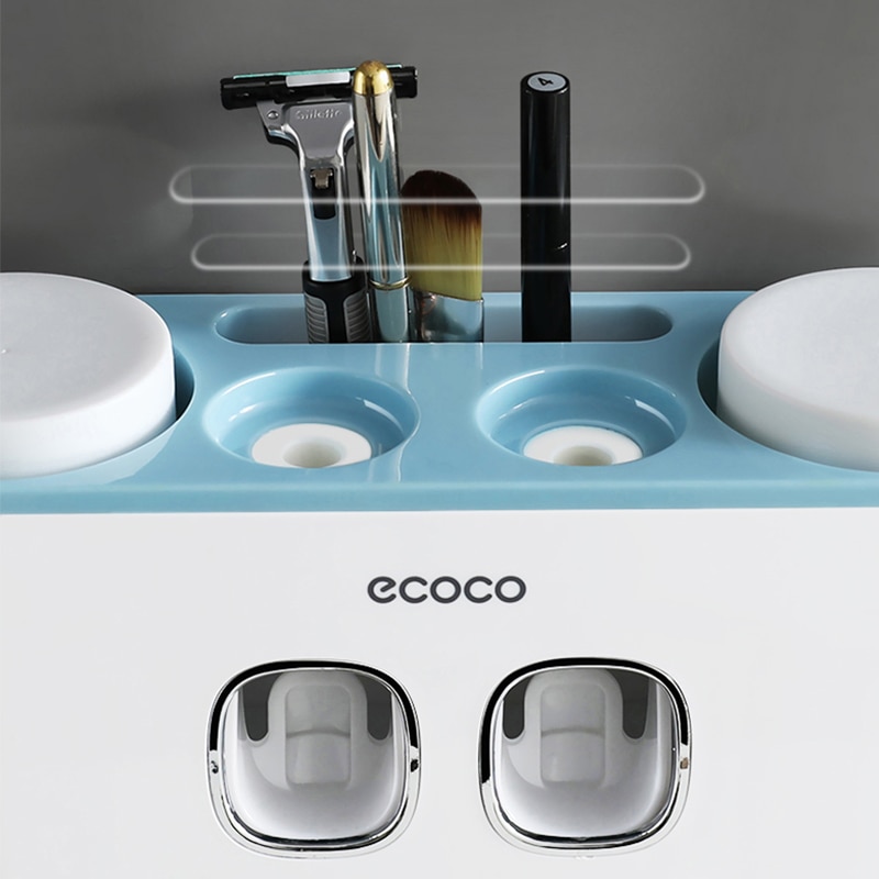 Auto Tandpasta Dispenser Tandenborstelhouder Set Met 4 Cup Voor Badkamer Accessoires Thuis Wall Mount Tandpasta Knijper