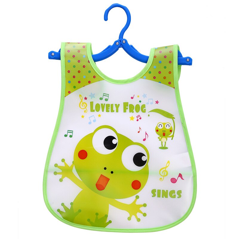 1PC EVA Baby Lätzchen Wasserdicht Mittagessen Lätzchen Cartoon Obst Druck Kleinkinder baum Lätzchen Jungen Mädchen Fütterung Burp Tücher Lätzchen schürze: Frog