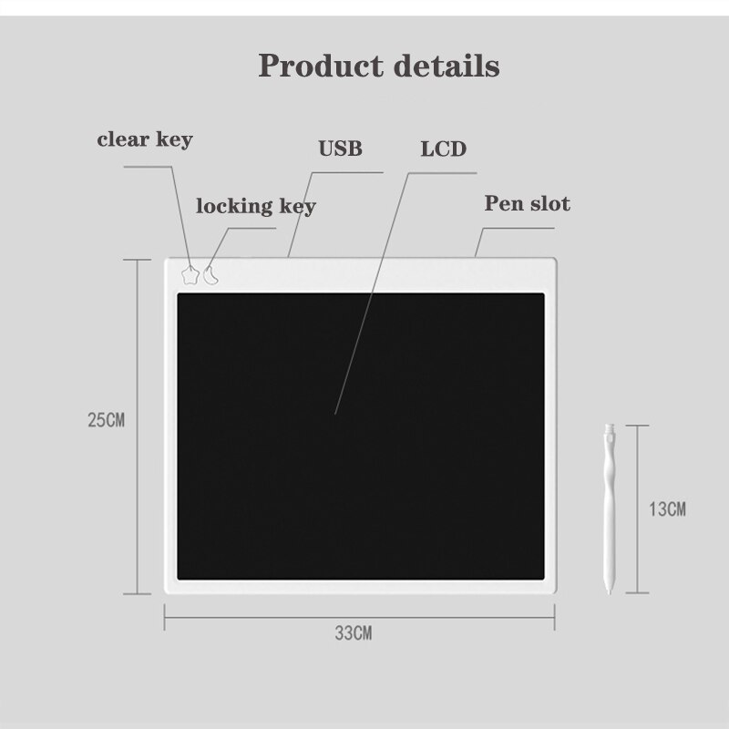 16 Inch LCD Writing Tablet Graphic Drawing Tablet Electronic Digital Message Drawing Board Writing Drawing Handwriting Pad Board