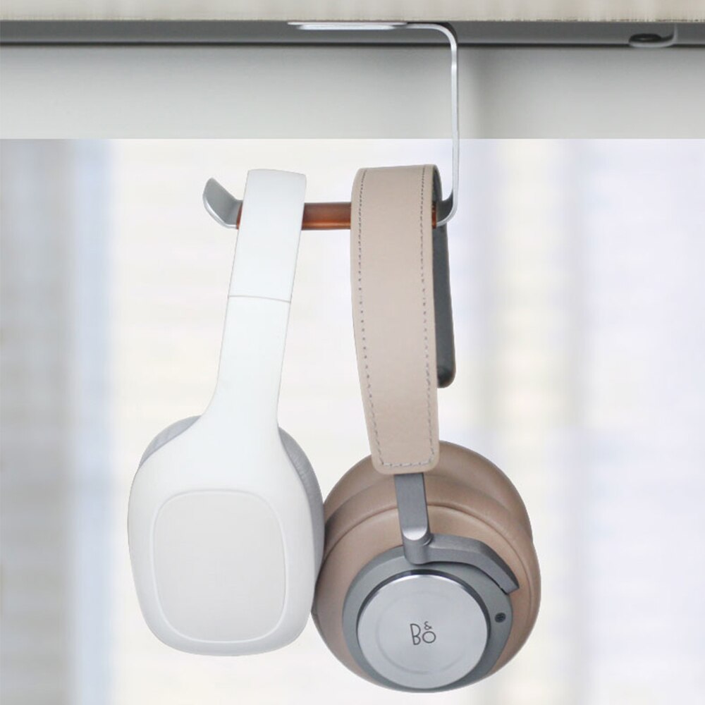 Universal metall stark klibbig hörlurar headset hängare hörlursställ krok för bord säng vägg hörlurshållare ställ