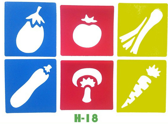 6 PCS/LOT. pesce granchio Anatra Rana modello di disegno stencil Per Bambini di arte bordo apprendimento Precoce giocattolo educativo Del Partito favor14x15cm 18 disegno: H-18