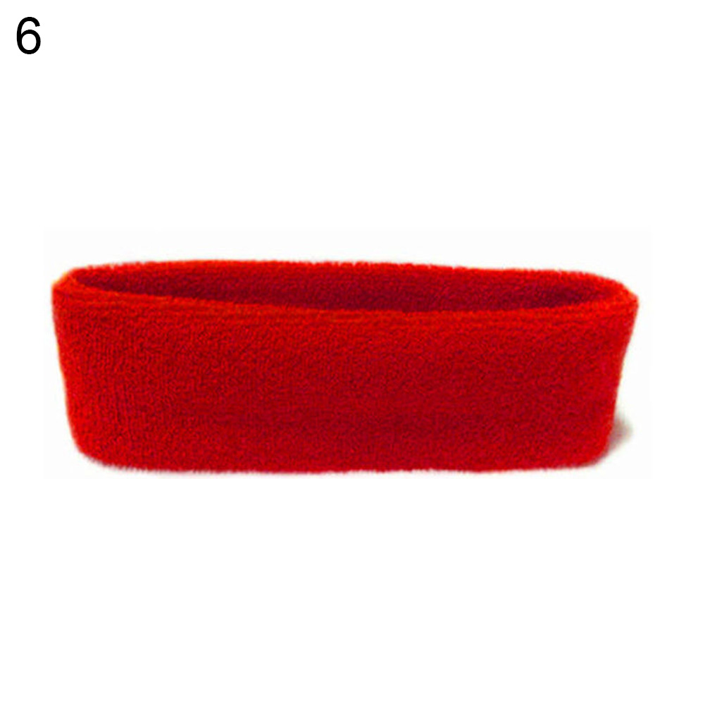 1pc Unisex Sports Yoga Sweatband Headband For Men Sweatband Women Yoga Hair Bands Gym Stretch Head Band Hair Band: Red