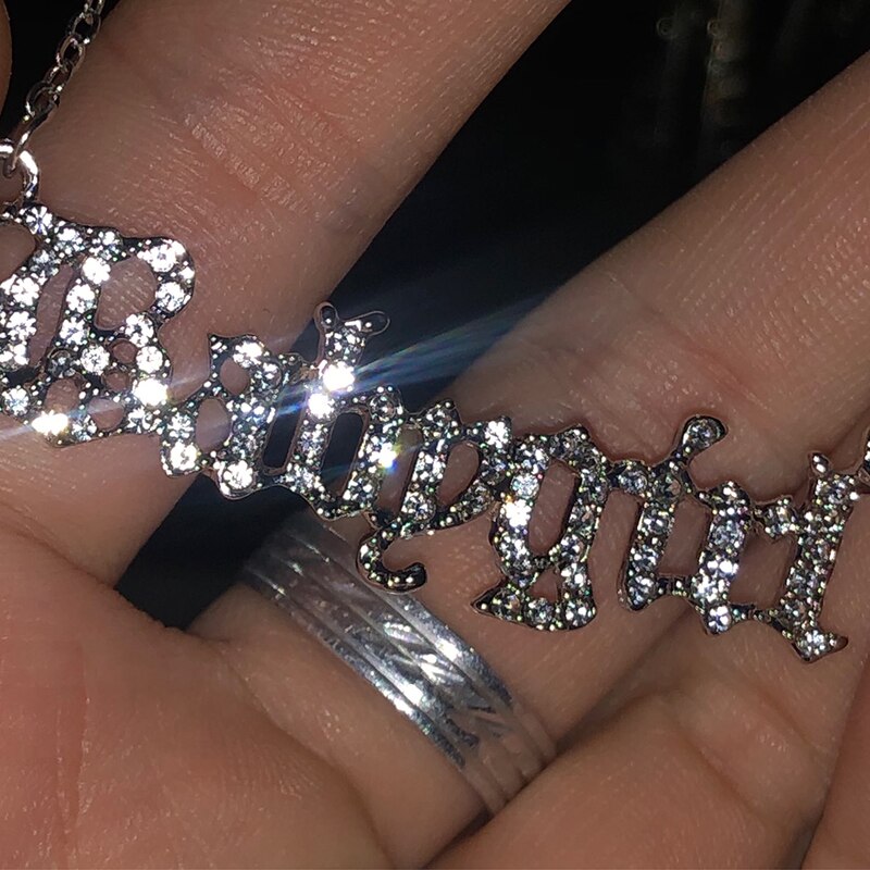 Babygirl halskæde til kvinder mor zirkon bogstav navn initial choker vedhæng halskæder smykker bijoux femme bff