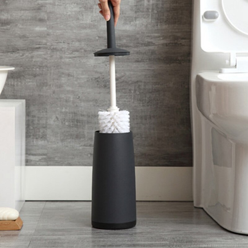 Toilet Brushes and Holders Toilet Bowl Brush with Holder Black for Bathrooms Modern Toilet Brush with Lid Longe