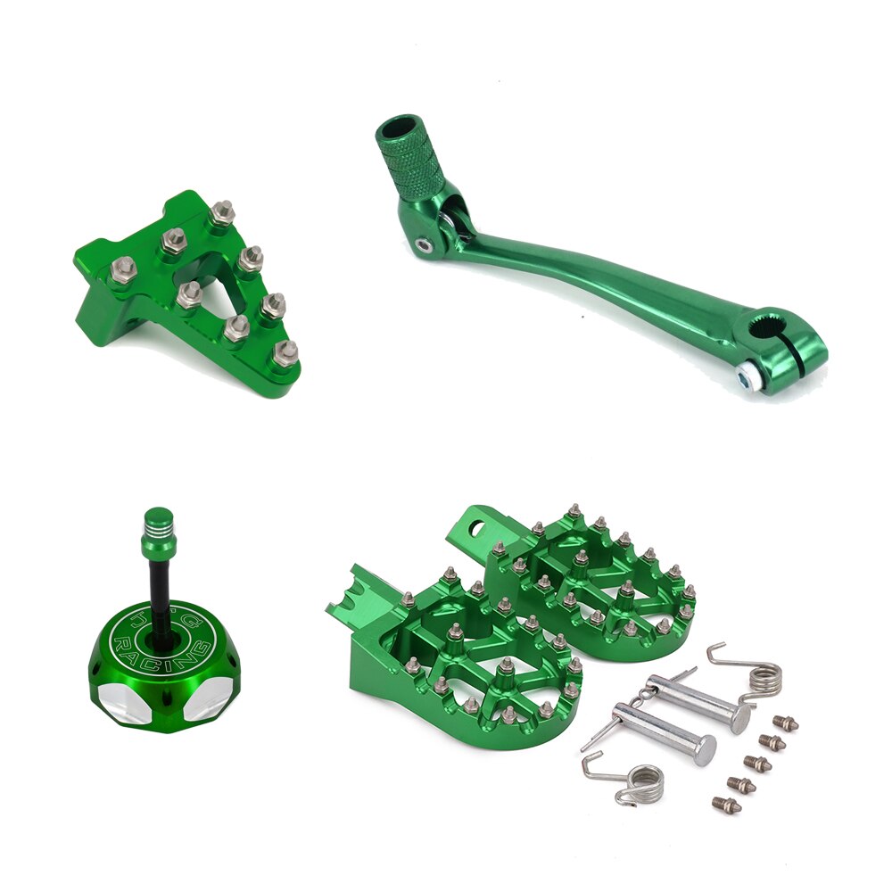 Motorcycle Foot Peg Rests Footpeg Brake Pedal Tip Shifter Shift Lever Gas Fuel Tank Cap Cover For HONDA CRF50 XR50 KAYO SDG SSR: Green  