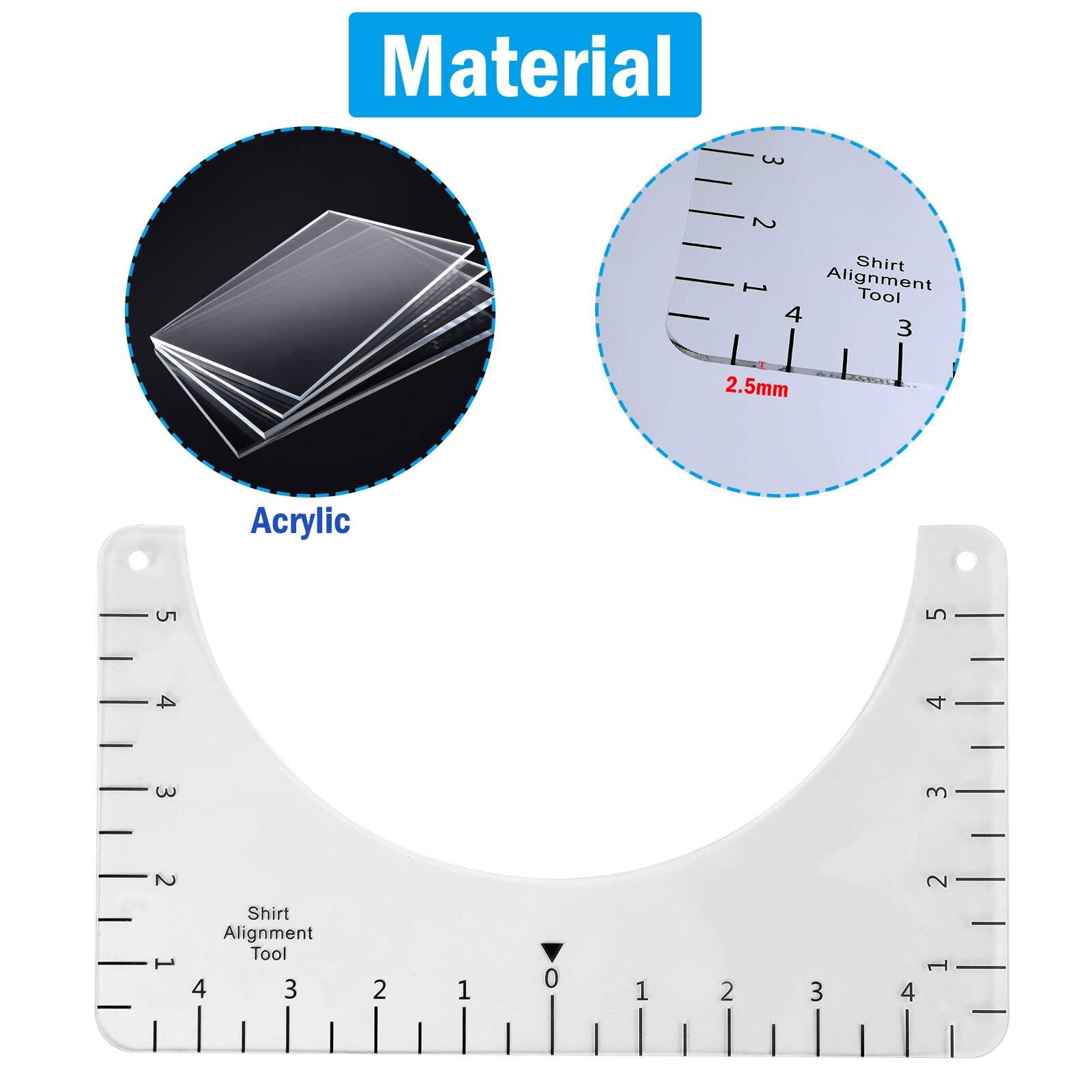 4PCS T-Shirt Alignment Ruler Craft Ruler with Guide Tool for Adult Youth Toddler Sewing Tools T guide ruler: Plastic-10x6 inches