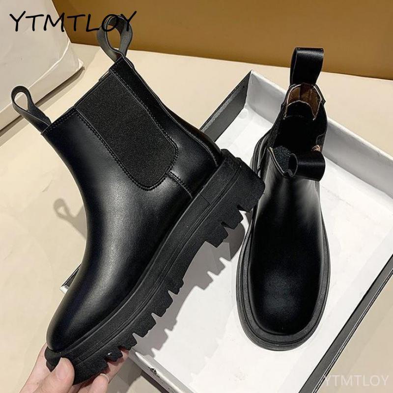 Novedad de Botines de mujer de suela gruesa, – Grandado