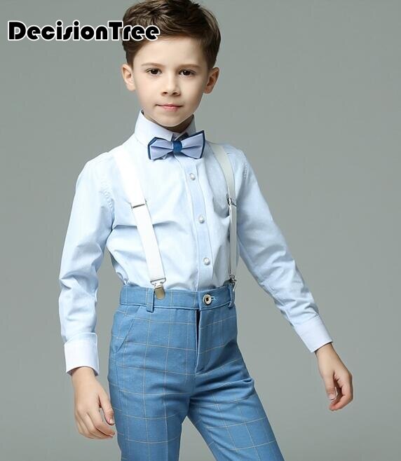 nuevos trajes de niños a cuadros azul claro chaleco establece trajes de boda para niños esmoquin ropa de boda para chicos terno meninos