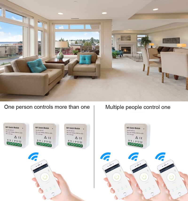 Tuya/Smart Leven App Wifi Schakelaar Module Universele Wifi Breaker Diy Wifi Smart Lichtschakelaar Smart Home Werken Met alexa Google Thuis