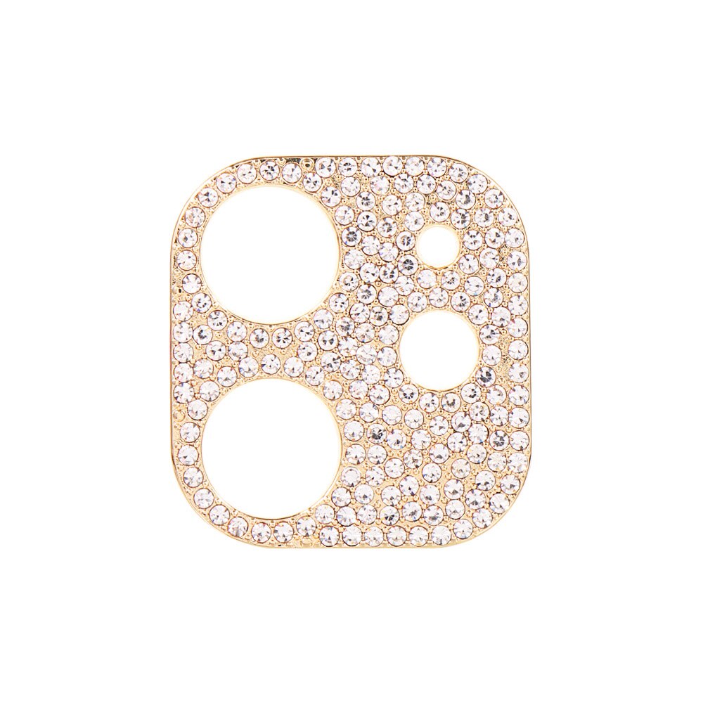 Glitter Rhinestone Camera Lens Protector Film For iPhone 12 Pro Max 12mini Alloy Shiny Diamond Lens Ring Cover Phone Accessory: For iPhone 12Mini / gold