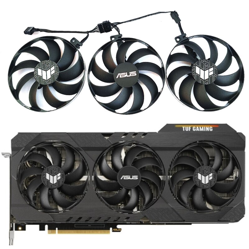 Ventilateur de refroidissement pour carte graphique ASUS TUF RTX 3070 3080, 88MM, 7 broches, 3 pièces, pour modèles 3060, 3060TI, 3070, 3070TI, 3080, 3090