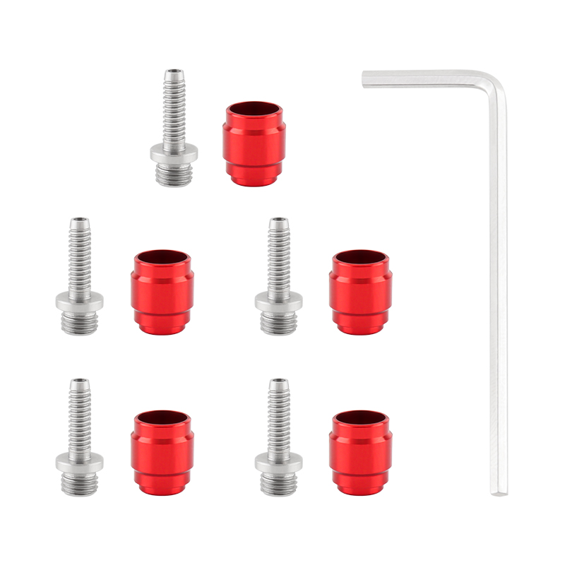 MUQZI 5/10 Uds Kit de oliva de freno de bicicleta manguera de freno inserto de conexión accesorio de aceite para manguera de disco hidráulico SRAM AVID Stealthamajig: Rosa