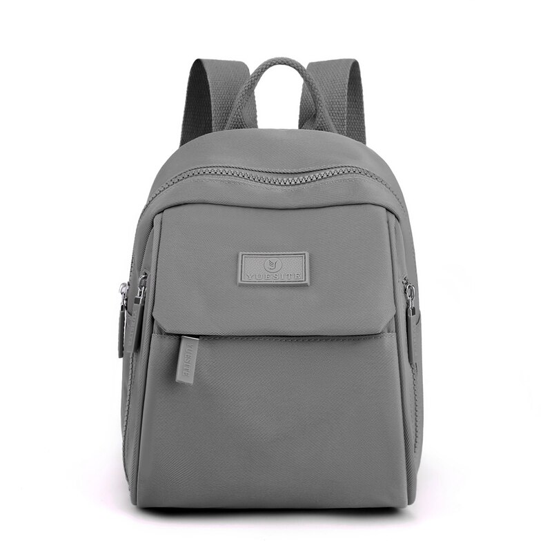 Mochila pequeña de nailon para mujer, morral pequeño de compras, resistente al agua, a la , bonita, 2022: Gris