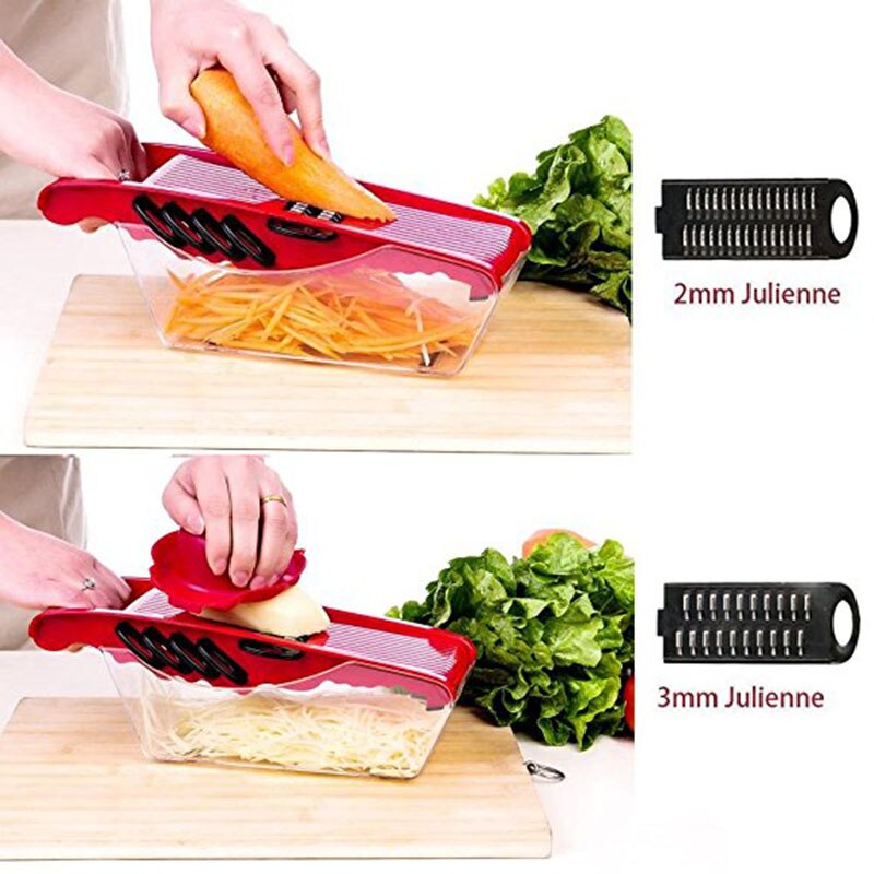 6 In 1 Multifunctionele Groenten Cutter Keuken Roestvrij Blade Rasp Ronde Mandoline Slicer Aardappel Slicer Keuken Gadgets