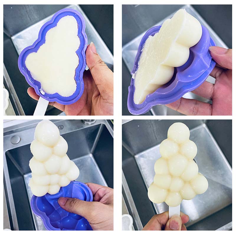 Molde de helado de silicona para el hogar, base para el hogar, modelo de helado, molde para paletas de fruta