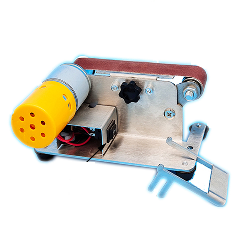 110V/220V Mini Electric Belt Sander DIY Polishing Grinding Machine Cutter Edges Sharpener Grinder with 10pc Belt
