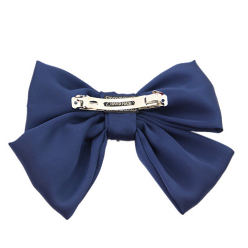 JIOFREE Ribbon Hairgrips Big Large Bow Hairpin For Women Girls Satin Trendy Ladies Hair Clip Cute Hair Accessories: C