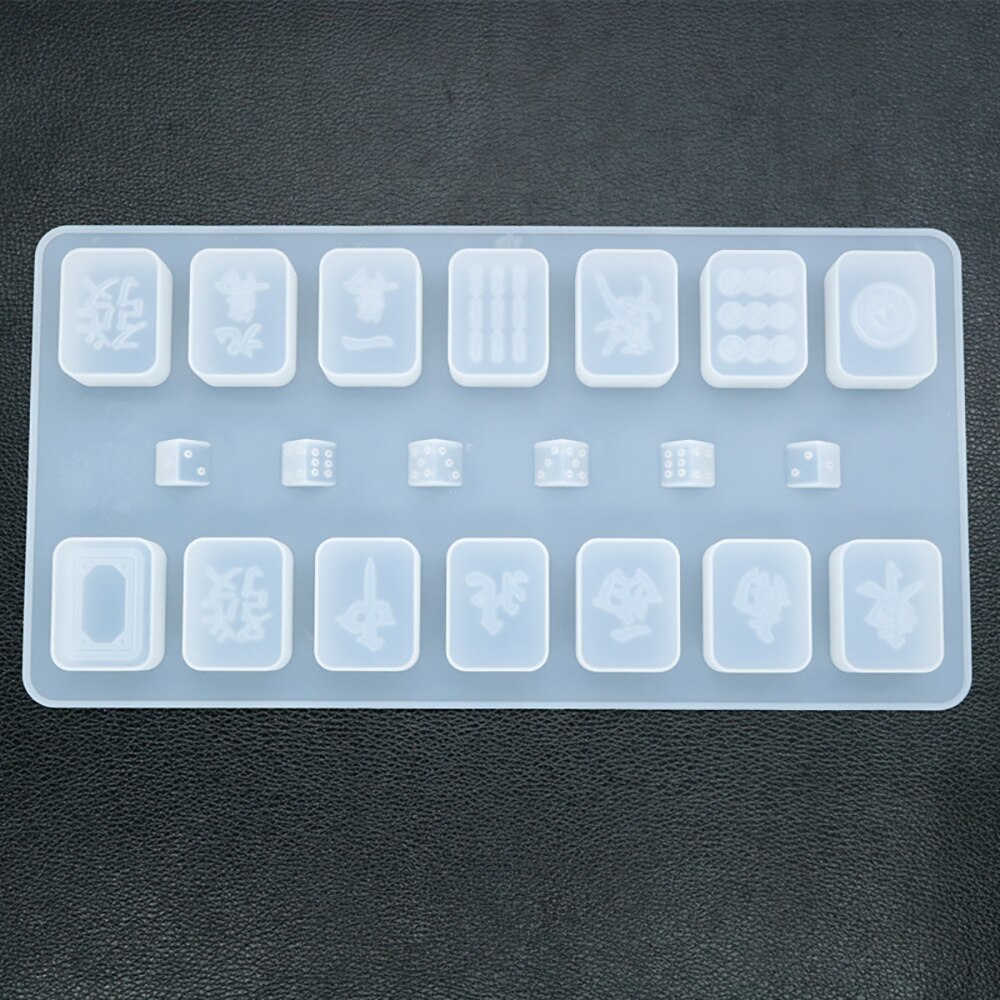 3D Siliconen Mal Handgemaakte Chinese Mahjong Hars Tool Silicone Crystal Epoxy Mahjong Mal Voor Maken Vinden Accessoires Sieraden