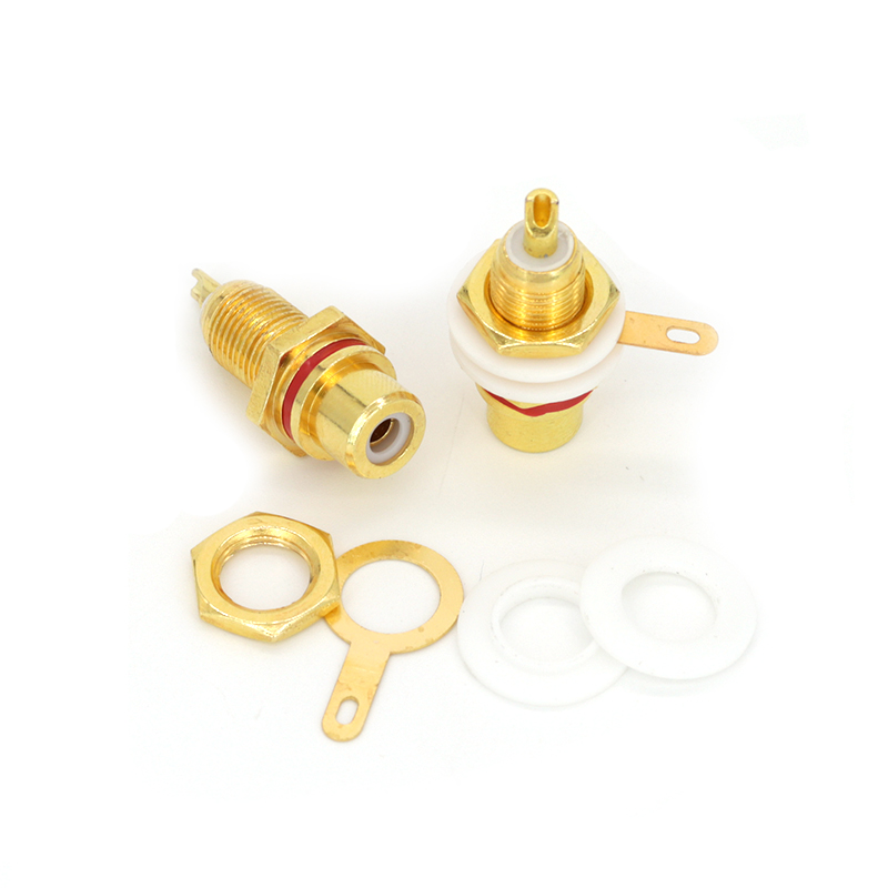 1 paar RCA Buchse Stecker Chassis Tafel montieren Adapter Audio- Terminal Stecker 3,5mm Stecker AV Stecker