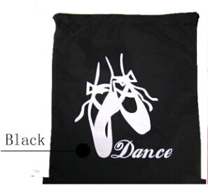 Pink And Black Cheap Pointe Shoes Ballet Shoes Dance Printing Cute Child Kids Dance Bags / Girls Ballet Bag: Black