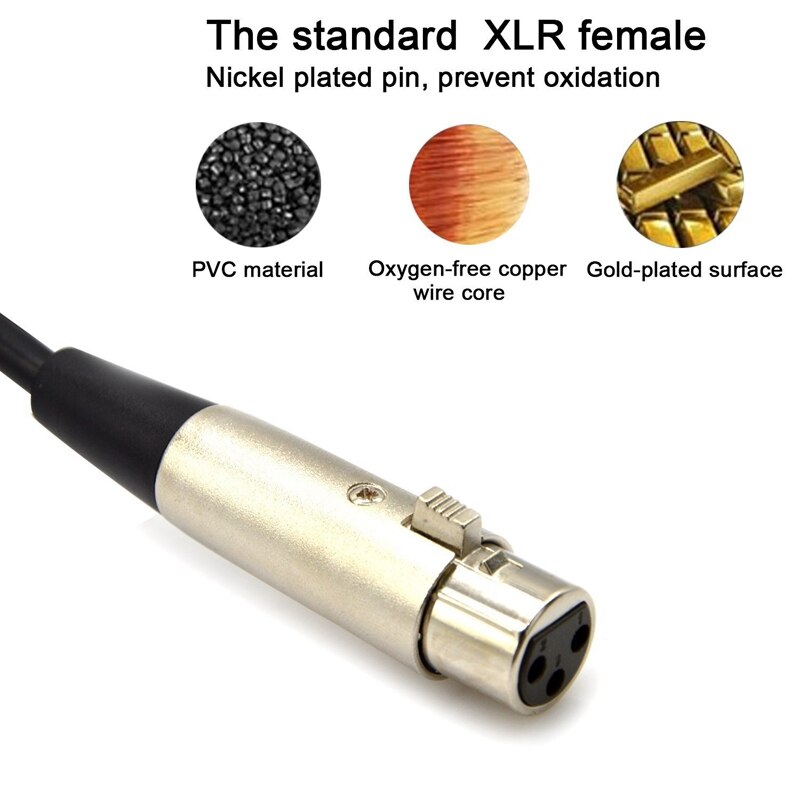 USB to XLR Female Microphone Converter Adapter Mic Link o Cable