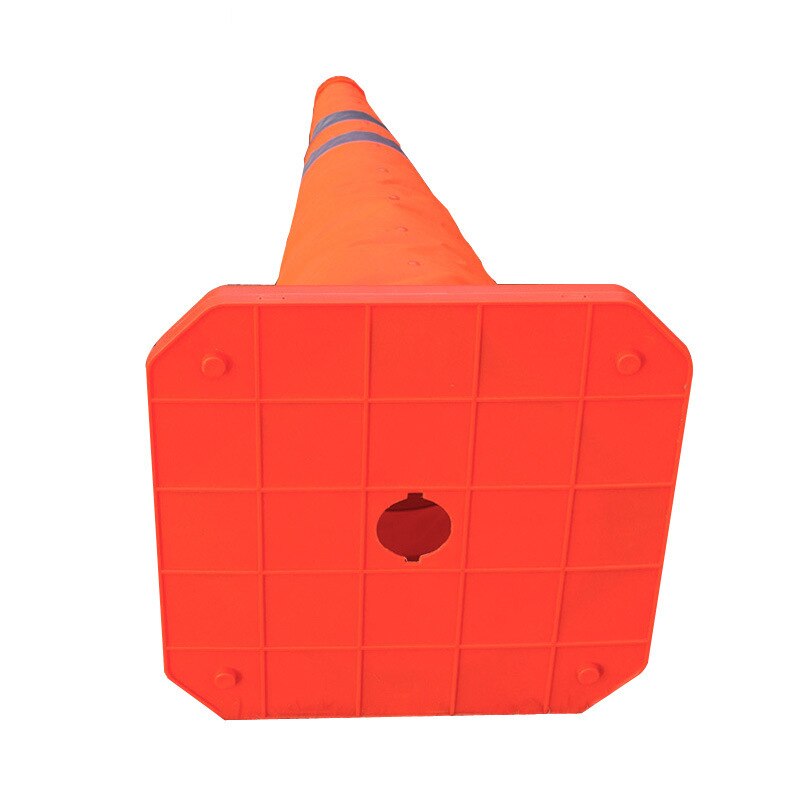 Type de levage télescopique avertissement cône de route pliant Barricade cône de Barricade réfléchissant en caoutchouc avec lumière LED panneaux de signalisation routière