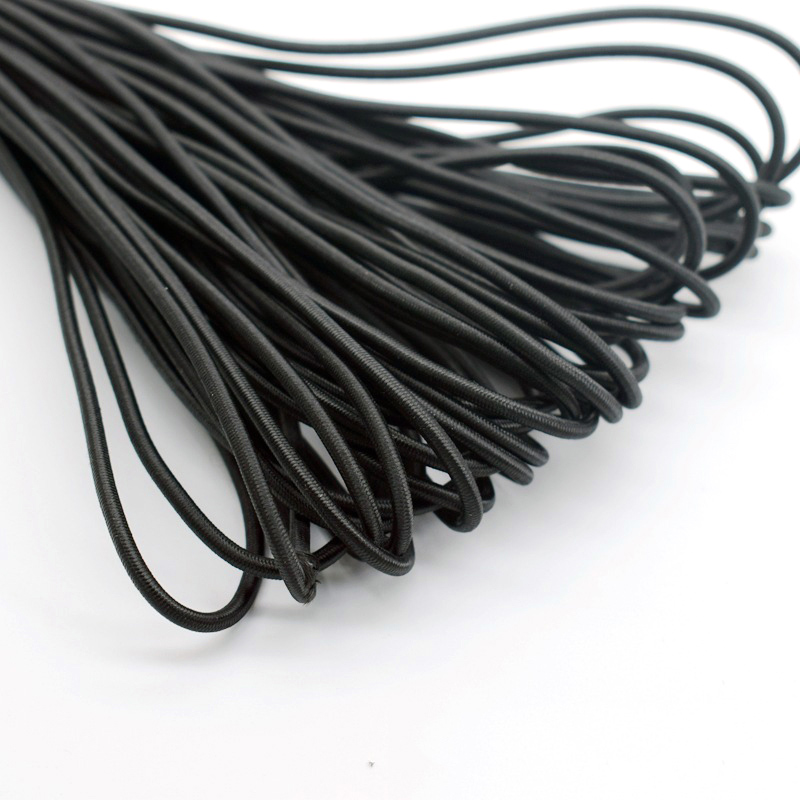 Cuerda elástica fuerte de 1/2/3/4/5/6MM, cuerda de goma elástica de blanca y negra, artesanía de costura para accesorios de costura DIY: Dorado / 15 mm