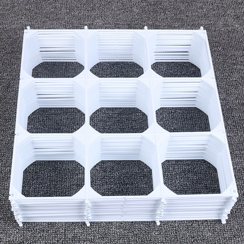 10 stuks witte vierkante 9 roosters ballon plastic vierkante houder podium achtergrond grote gaas muurdecoratie