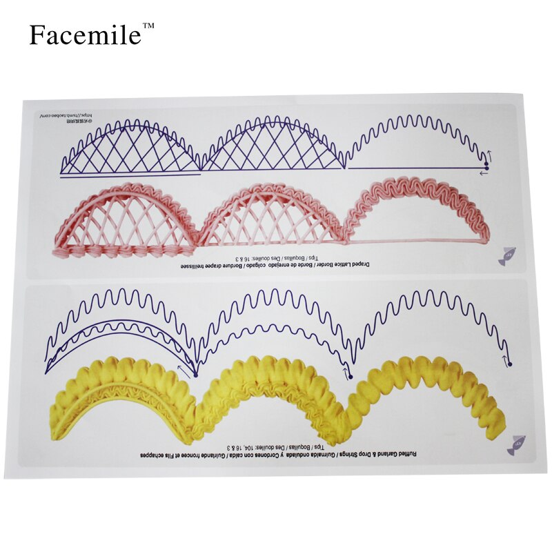 Cake Practice Template Board Piping Icing Tekening DIY Plakken Onderwijs Papier Decoreren Fondant Decor Bakken Levert 52133