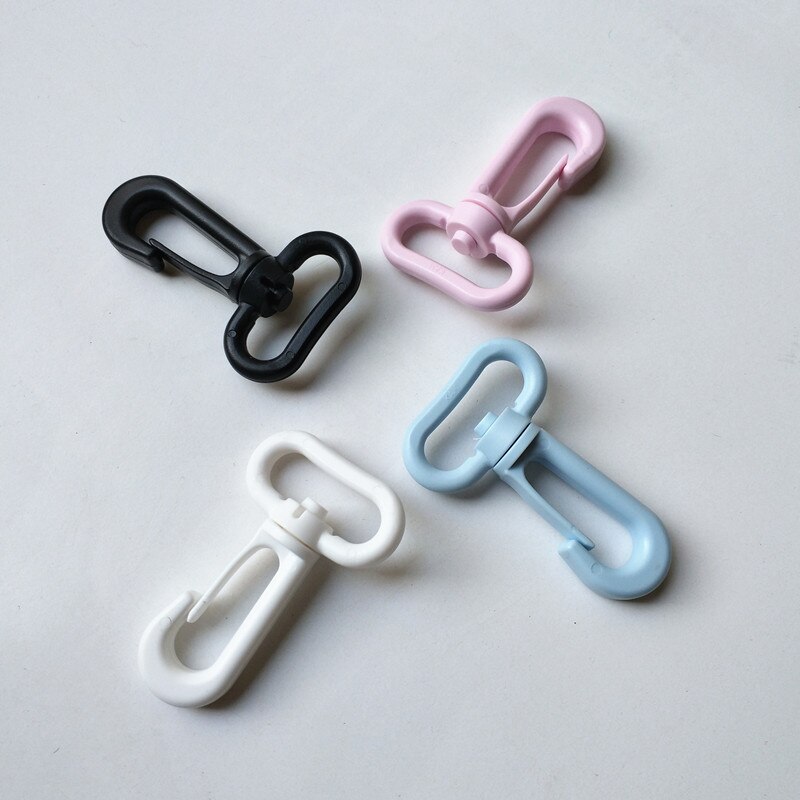 50pcs Plastic Swivel Snap Hooks For Bag Belts Straps Keychain Clasp Backpack Accessories Webbing 25mm
