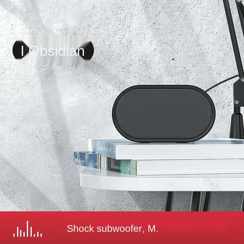 Tws draagbare draadloze bluetooth speaker subwoofer soundbox speaker speaker bluetooth toren bluetooth speaker soundbar: Zwart
