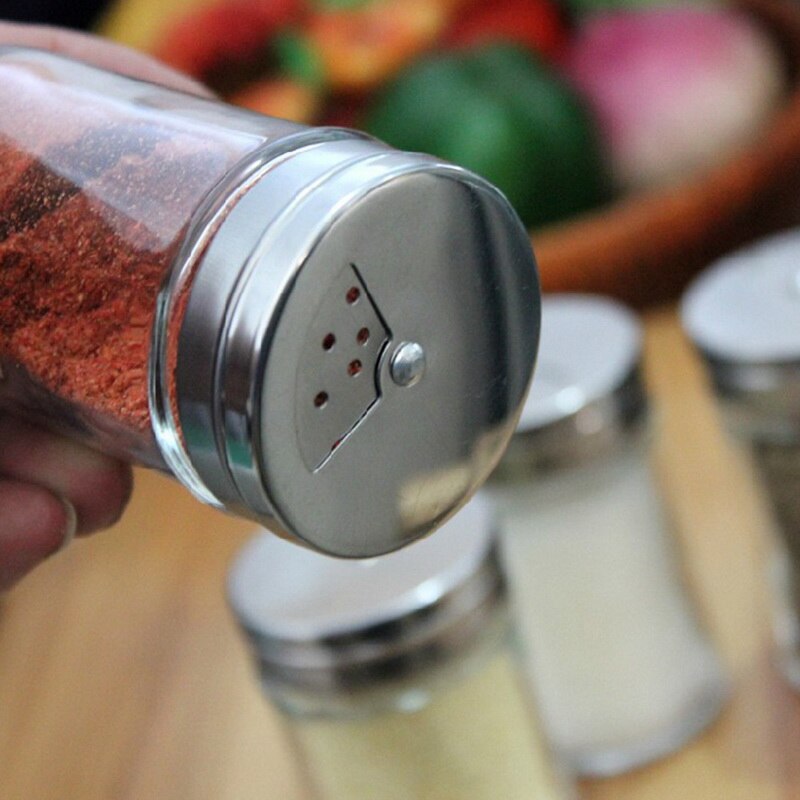 250ml krydderiflasker glas krydderier opbevaringsbeholdere krydderipotte krydderikrukke med skeolieoliebørste flaske