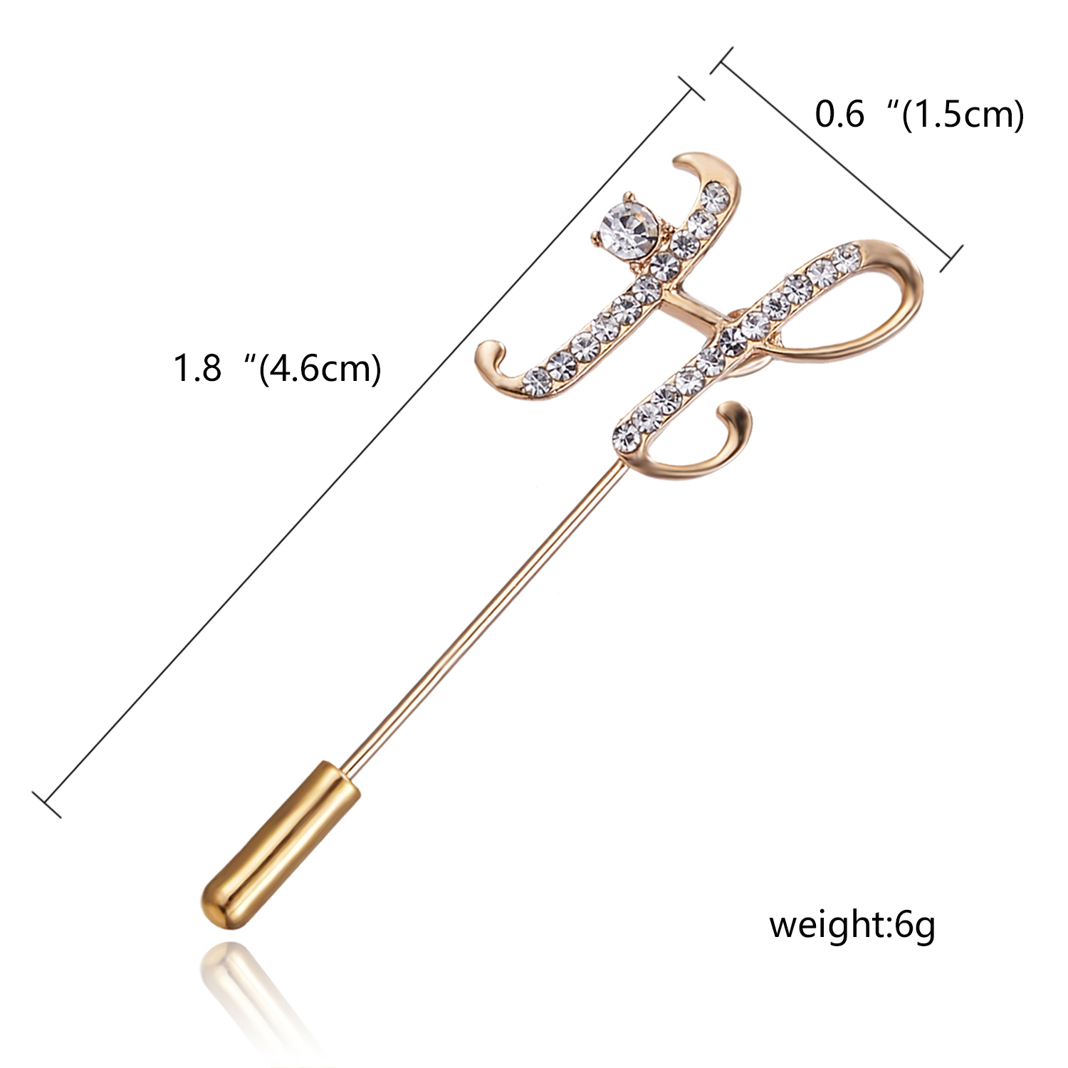 Rinhoo Vintage Mini Female Pins Brooches for Women Butterfly Letter Rhinestone Lapel Pins Badge Brooch Wedding Jewelry: 3