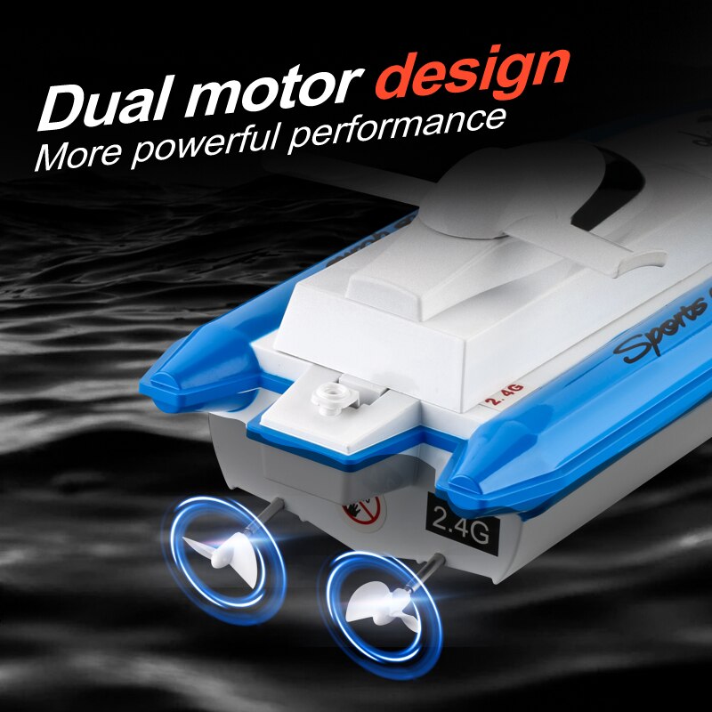 upgrade 2.4GHZ RC Boat 4CH 20Km/h Remote Control Boat High Speed Yacht 80-100M Remote Control Distance for children
