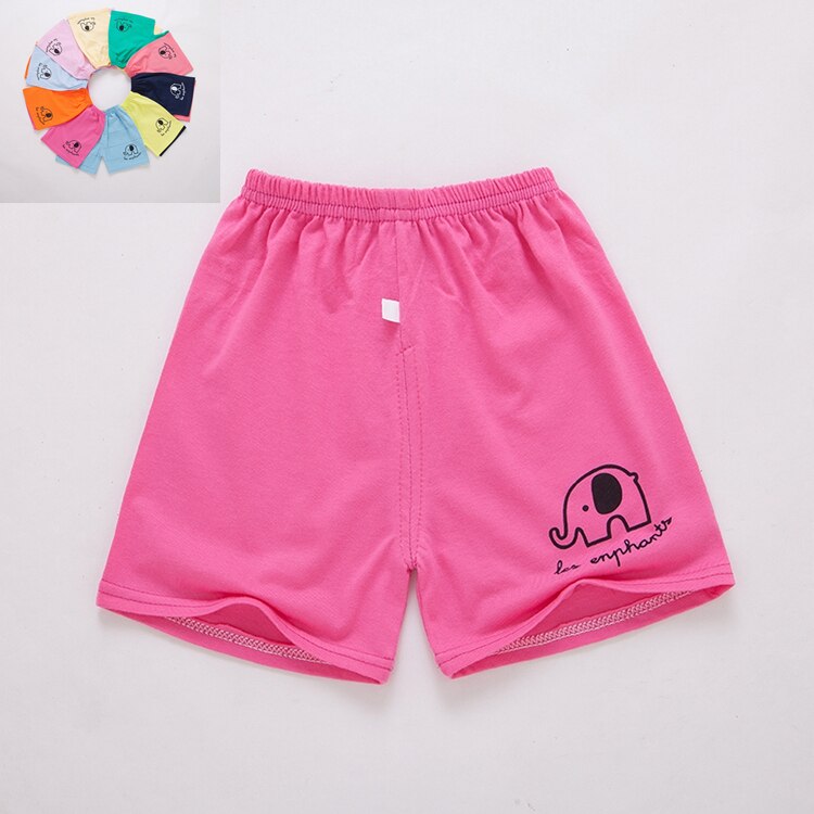 Zomer 1-5Y Kinderen Shorts Katoenen Shorts Voor Jongens Meisjes Kleine Olifant En Kleine Beer Gedrukt Korte Sport Broek Baby