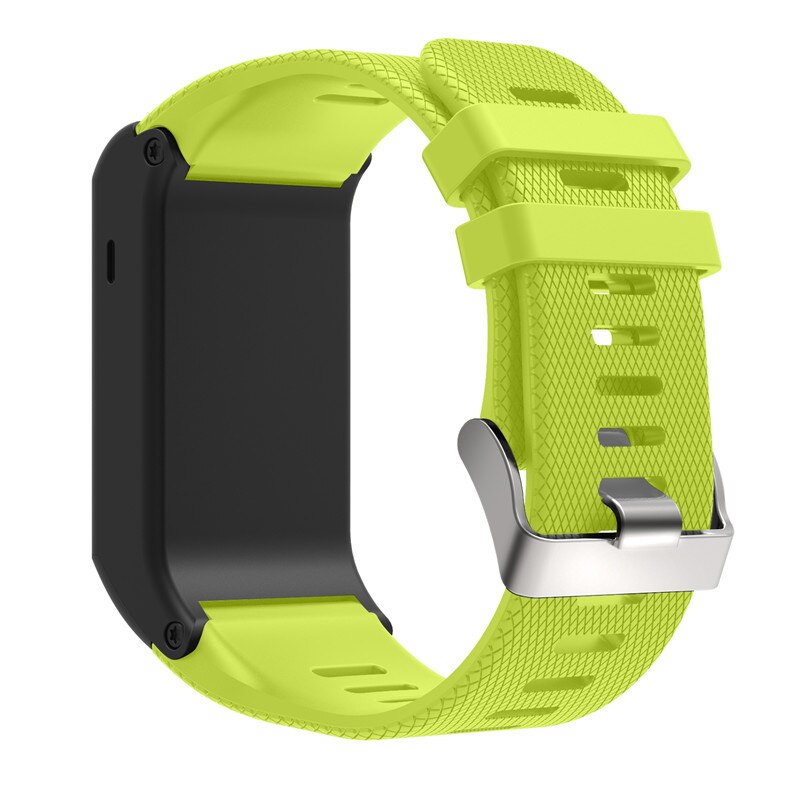 Sport silikonrem för garmin vivoactive hr handledsrem armband band band för garmin vivoactive hr utbytesband armring: Gräsgrön