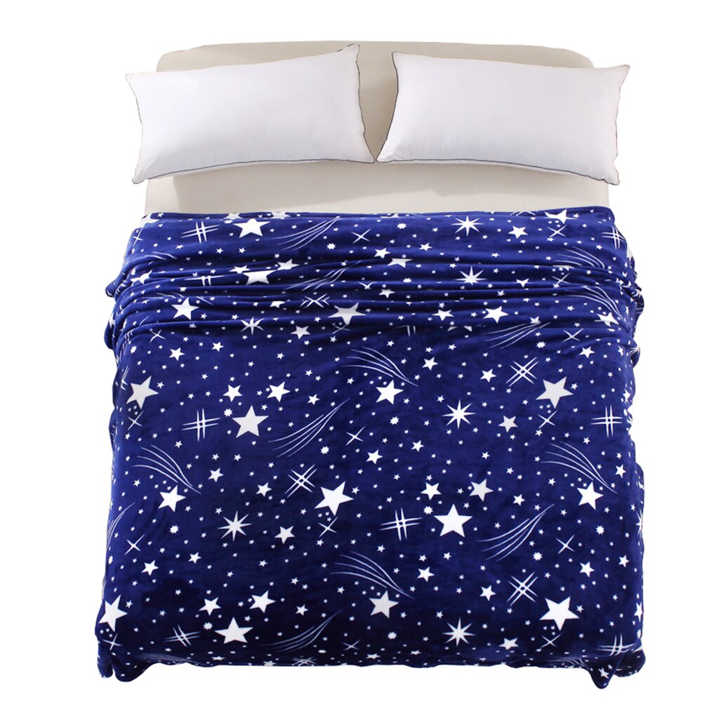 Decke Super Weich warm Solide warm Mikro Plüsch Vlies Sterne Decke Werfen Teppich Sofa Bettwäsche