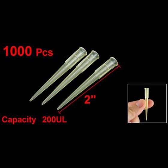 Laboratorium Clear Geel 200UL Lab Vloeibare Pipette Pipet Tips 1000 Stuks