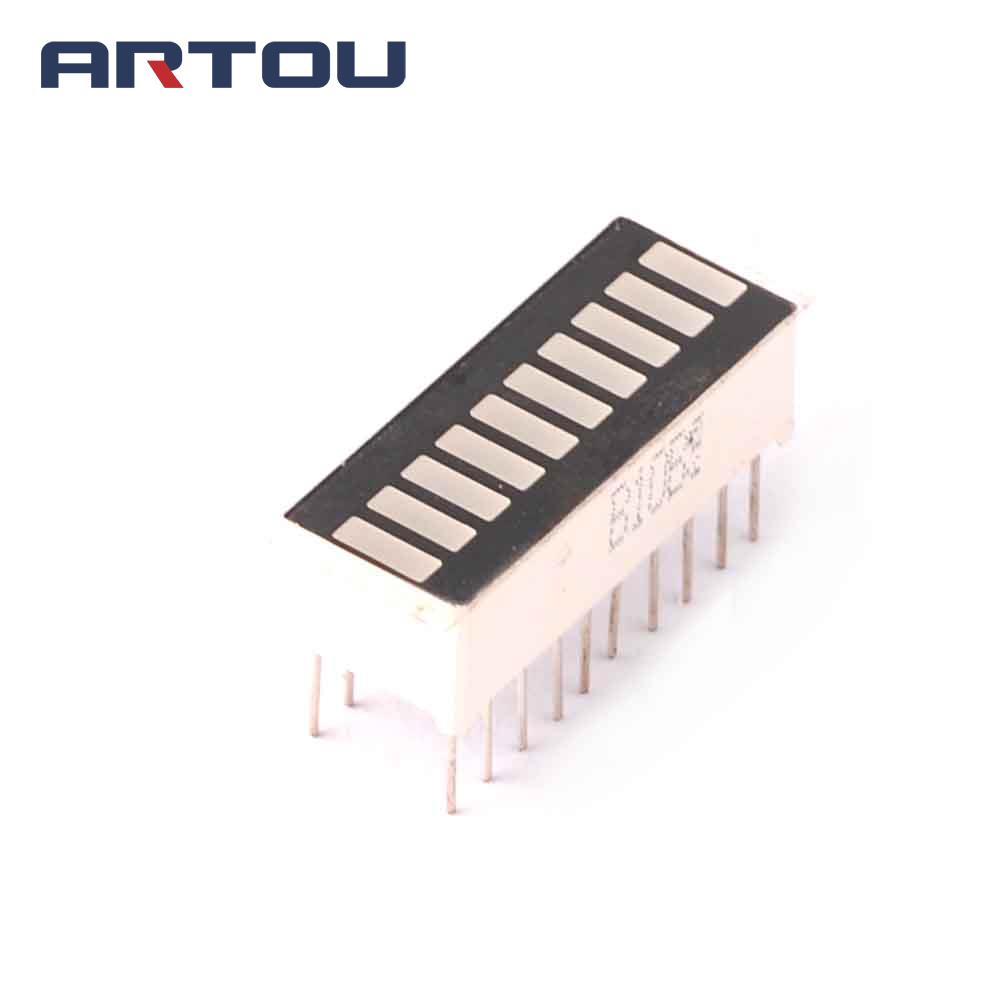 10PCS 10 Segment Red LED Bar-graph Display plane display tube