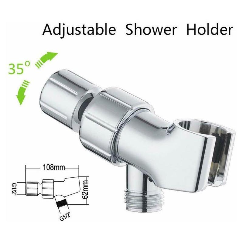 Universal brusehovedholder armmonteret justerbart beslag 1/2- tommer indløb kvindelige / mandlige værktøjs badeværelser på badeværelse ips af sc