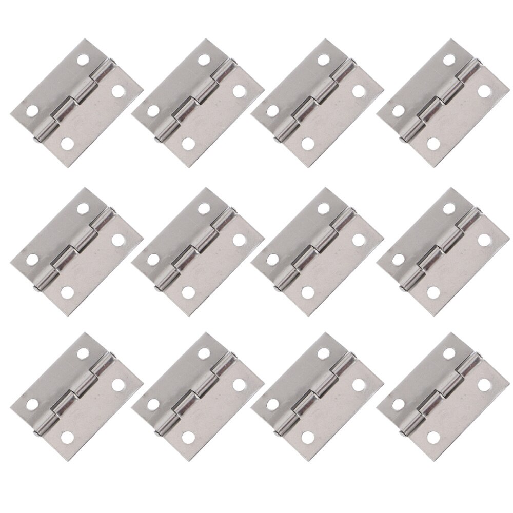 32pcs 1.5 Inch Door Hinge Stainless Steel Flap Hinge Counter Back Flap Backflap Hinge Drawer Butt Hinge (Silver): Silver