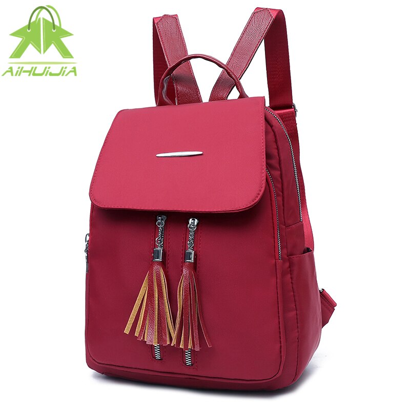 Mochila con flecos a la para mujer, nueva Oxford, mochilas de viaje impermeables para adolescentes y estudiantes,