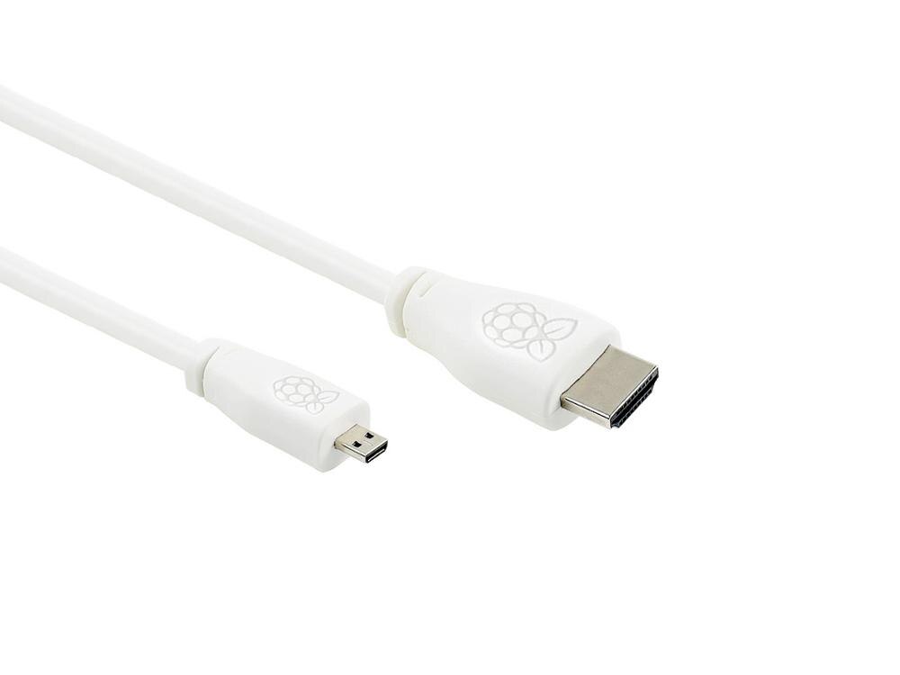 The official Raspberry Pi micro HDMI to standard HDMI cable for the Raspberry Pi 4 computer