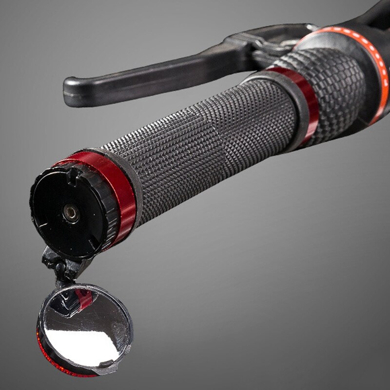 Fiets Achteruitkijkspiegels 360 ° Verstelbare Fiets Stuur Spiegel Blast-Slip Glas Lens Veilige Fiets Spiegel Met Waarschuwingslampje