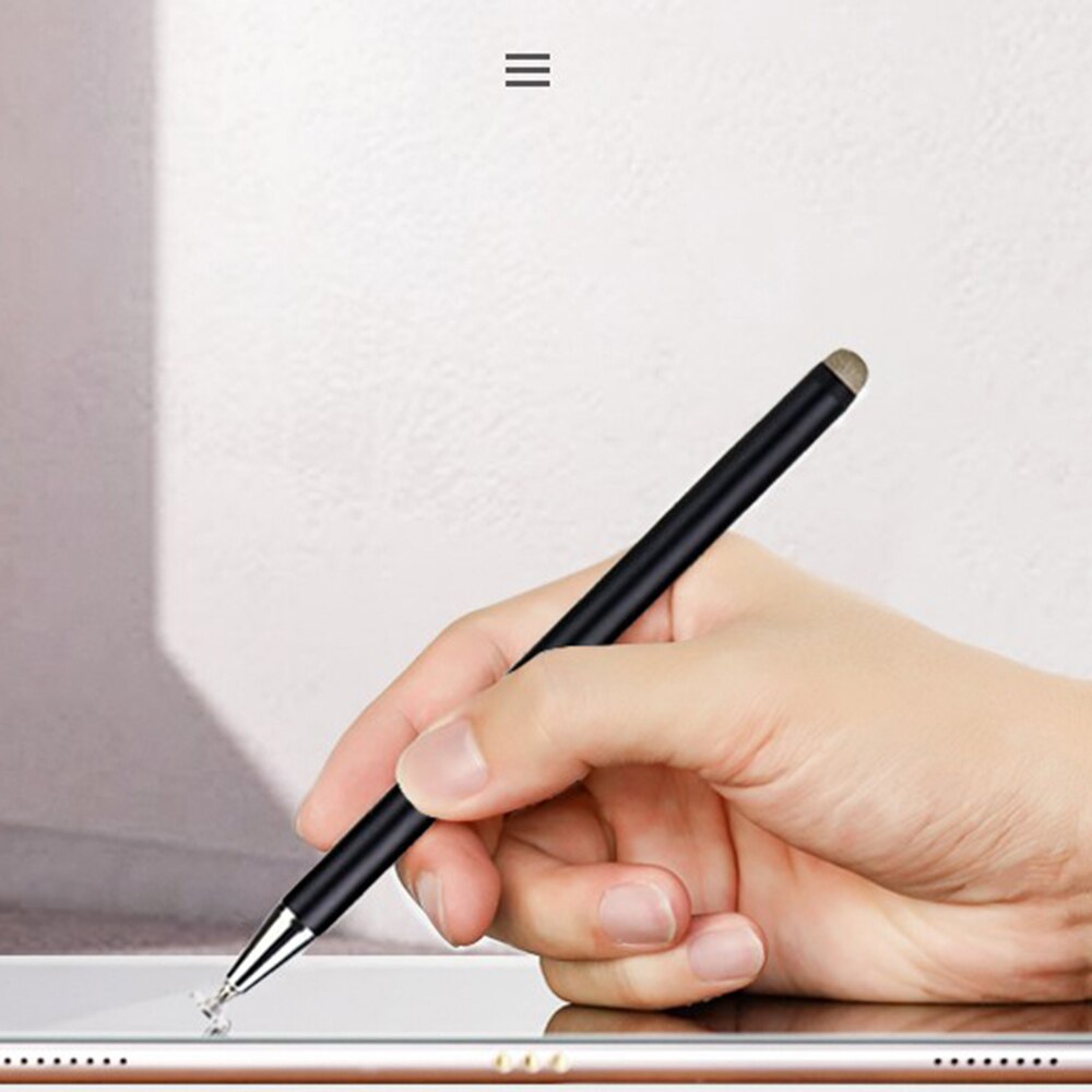 Lápiz óptico 2 en 1 con punta de disco de fibra, pantalla táctil, tapa magnética, para iphone, ipad y ordenador portátil