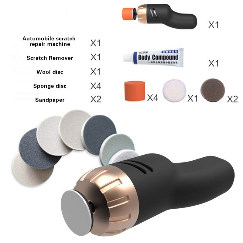 Elektrisk polermaskine innovativ bilskrabereparator mini bilpoleringsmaskine ridsefjerner polering og reparation af metaloxidation
