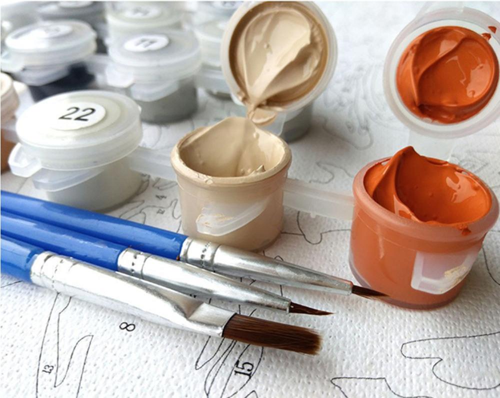 Home Decor peacock animal painting diy oil painting by numbers kit diy canvas painting unique for adults and children