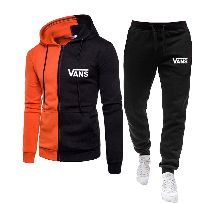 Mens Tracksuit Jogging Suit Side Stripe Hoodies Set Man Fleece Hoodies and pants Male Work Out Clothes Jogger Set Gym Sets